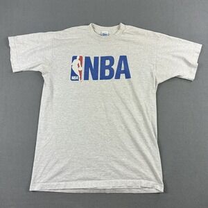 Vintage NBA Shirt Mens XL Gray Salem Sportswear Basketball DirecTV Logo 90s Tee